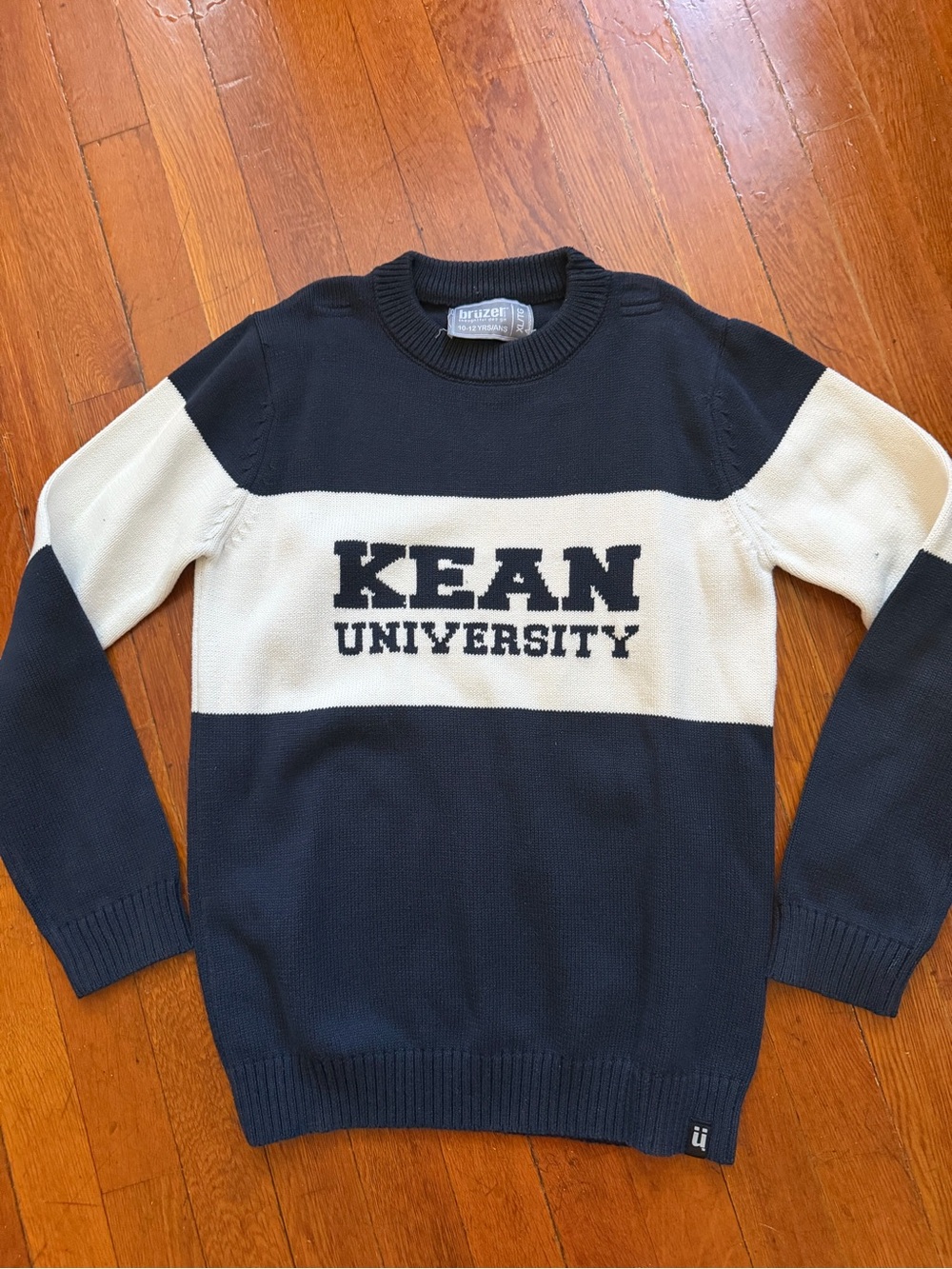 Kean University Crewneck Sweater - Navy and Cream